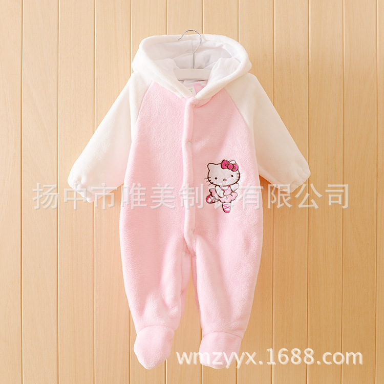 長(zhǎng)袖法蘭絨連體衣